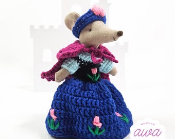 Maileg mice princess dresses | Anna princess dress for Maileg mice | Handcrafted Maileg mouse princess dress | Dollhouse mouse clothes