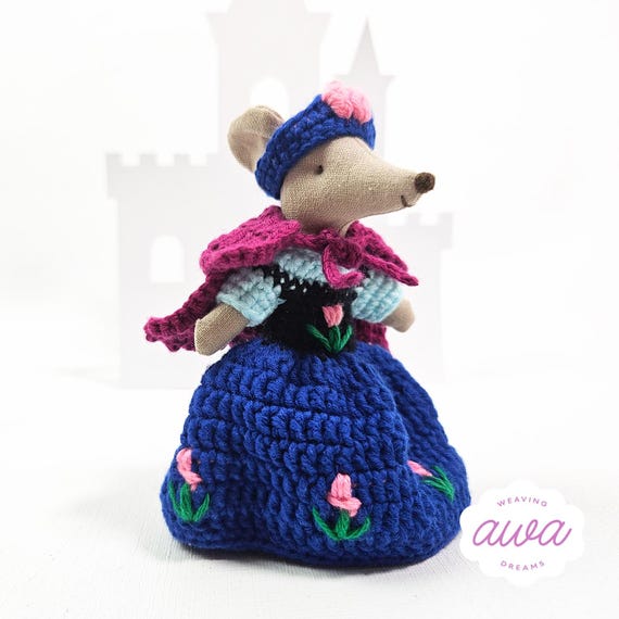 mouse in princess dress Maileg Mice Princess Dresses | Anna Princess Dress for Maileg Mice |  Handcrafted Maileg Mouse Princess Dress | Dollhouse Mouse Clothes