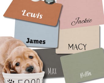 Tapete de terracota personalizado para comedero de mascotas, tapete para comedero de perro personalizado, tapete de alimentación para perros, tapete antideslizante elegante para mascotas