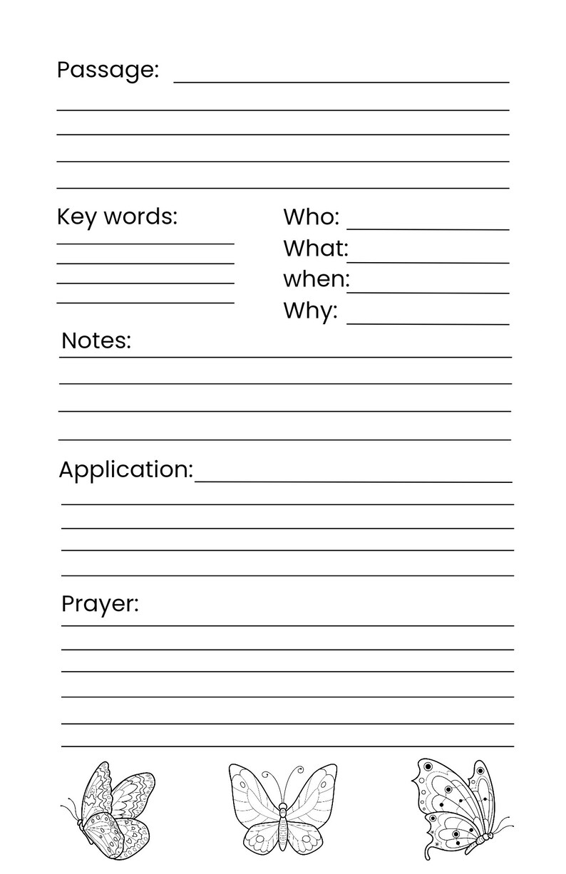 Bible Study Printable, Bible Journaling Printable, Scripture Writing ...