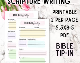 Escritura Consejos para escribir la Biblia, diario bíblico, diario de oración, diario bíblico, estudio bíblico imprimible, diario de estudio bíblico, PDF