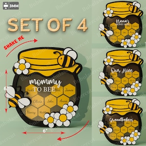 Arquivo personalizado de corte a laser Mommy to Bee | Decoração de dia das mães, presente para avó para mãe, feliz dia das mães, melhor mãe de todos os tempos, nossa colmeia /B51