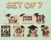Graduation Photo Frame SVG Bundle, Class of 2026 2027 2028 2029 Gift, Personalized Graduate Frame, Laser Cut File, Senior Keepsake SVG /B115