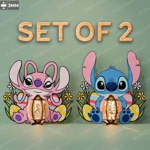 Cartoon Characters Lantern Easter Laser Cut | Characters Lantern Cartoon Characters Lamp candle Easter Decor Easter Candle Hold Easter /B25