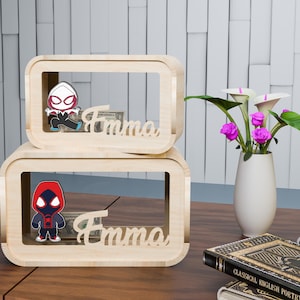 Spider Money Box Laser Cut svg, Cartoon Money Box Svg, Spider man Money Box svg, Regalo para niños, Money Box svg, Kids Money Box Svg