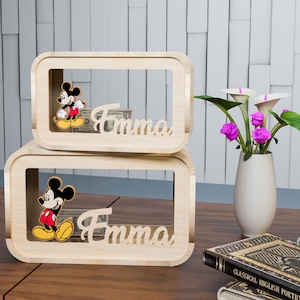 Cartoon Mouse Piggy Bank, Personalised Money Box Svg, Mouse Money Box Laser Cut svg, Cartoon Money Box, Gift For Kids, Money Box, Piggy Bank