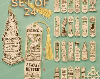 Lesezeichen SVG Bundle Lesezeichen Geschenk, Buchliebhaber Geschenk, Lehrer Geschenk Lesezeichen, Bücherwurm Dekor, Bibliothek Geschenk /B544