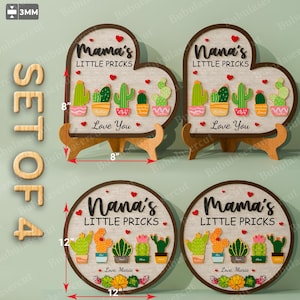 Lasergesneden bestand Mommy's Little Pricks | Grappig Moederdagcadeau voor moeder Cadeau voor grootmoeder Fijne Moederdag Gepersonaliseerde moedercadeau/B50