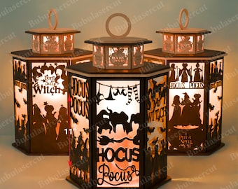 Horror Movie Lantern SVG, Killer Characters Halloween Light Box Bundle, Creepy Scary Lantern SVG Cut File for Spooky Decor /B216