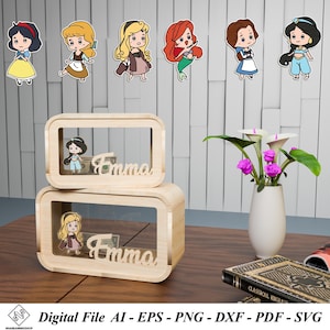 Salvadanaio personalizzato tagliato al laser in formato SVG, principessa salvadanaio in formato Svg, principessa salvadanaio in formato SVG, regalo per bambini, salvadanaio in formato SVG, salvadanaio per bambini in formato Svg