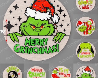 Christmas Cartoon Character Door sign LaserCut,Cartoon Christmas Door sign ,Christmas Door sign, Merry Christmas,Christmas Door hanger /P416