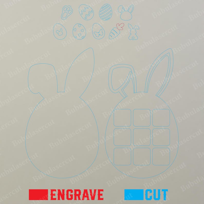 Easter Tic Tac Toe Laser Cut File | Tic Tac Toe Game Svg Easter Bunny ...