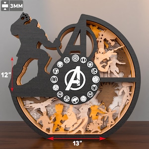 Filmfiguren Multilayers Laser Cut File, Figuren Multilayers, Multilayers svg, Filmfiguren svg, Filmfiguren Glowforge, P447