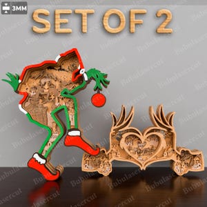 Christmas Movie Multilayers Laser Cut, Christmas Multilayers,Multilayers svg,character Christmas, Christmas Glowforge,Christmas decor, P528
