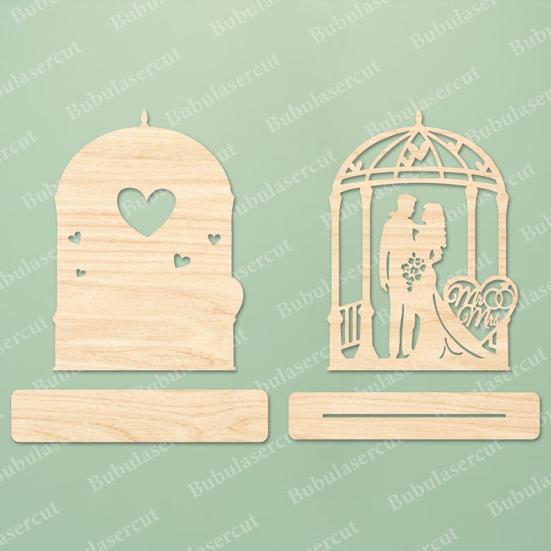 Personlig bröllopspar silhuett SVG, För evig kärlek trädskylt, årsdag romantik dekor, anpassad namn datum laserskuren design /B440 bild 2