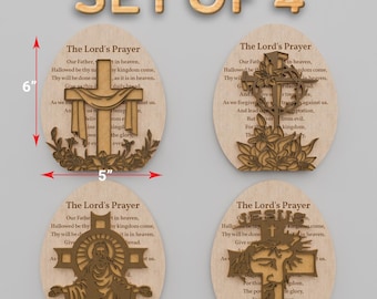 The Lord&#39;s Prayer Stand Decor Laser Cut Files | The Lords Prayer Christian SVG Scripture SVG, Bible verse laser cut file Lord&#39;s Prayer /P736