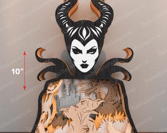 Archivo de corte láser multicapa de personajes de películas, villanos multicapa, personajes Glowforge, SVG multicapa, personajes de películas SVG, P458