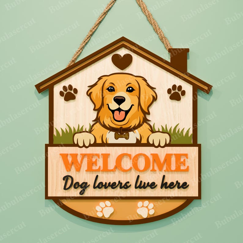 Pet Welcome Sign Svg Bundle, Dog Cat Door Sign, Round Welcome Sign ...