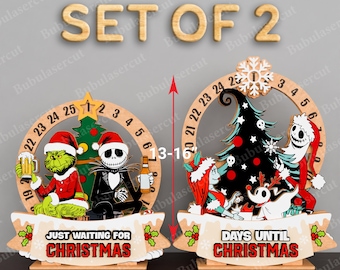 Christmas Countdown sign Laser Cut File, Christmas Countdown svg,Countdown Calendar svg,Merry Christmas, Countdown sign,Christmas decor,P535