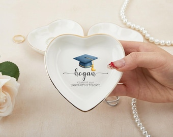 Personalized Graduation Jewelry Dish, Customizable Graduation Jewelry Dish, Graduation Gift for Her, Class of 2026 Gift, College Graduation