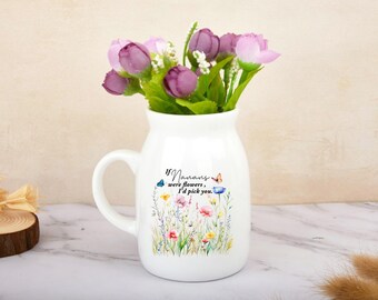 Benutzerdefinierte Geburtsblumen-Minitopf, Geschenk für Mutter, personalisierter Omas Gartenblumentopf, Oma Geschenke, Outdoor-Blumentopf, Geburtstagsgeschenk