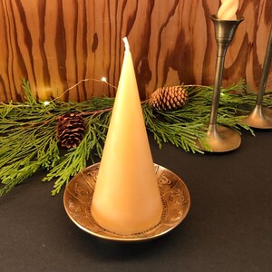 Pure Beeswax Taper Candle - Beeswax Pillar // Handcrafted,  Beeswax, Minimalist, Hygge, Beeswax Candle,