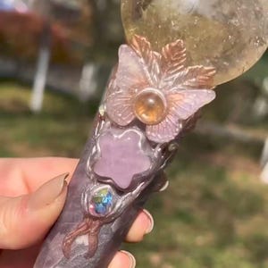 Crystal Wand for Cosplay, Tarot Rituals & Healing Energy Work | Fantasy Witch Prop | Magical Crystal Tool