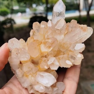 Natural Quartz Cluster, Clear Crystal Cluster, Crystal VUG, Healing Natural Clear Quartz, Spiritual Energy Cluster