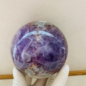 Celestial Harmony Amethyst & Crazy Lace Agate Sphere