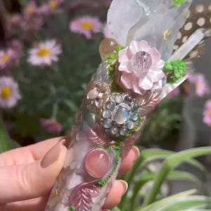 Sakura Agate Crystal Magic Wand: Healing Scepter, Cosplay Prop