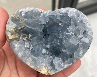 Celestite Heart Cluster | Raw Celestite Cluster | Celestine Heart | Mineral Specimen