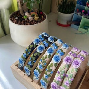 Handmade Embroidered Floral Headband – Elegant Vintage Hair Accessory, Perfect for Women, Gifts, Parties and Daily Wear