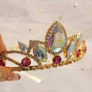 Gyllene Krona AB Diamant Rapunzel Krona Tiara Fest Tiara Födelsedagsfest Kostym