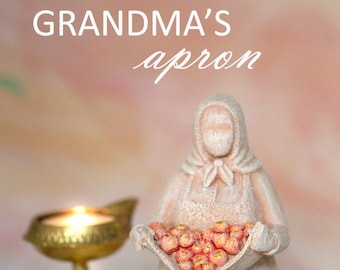 Grandma's apron - Grandmother figurine, Grandchild, Grandparents gift, Momento, Keepsake
