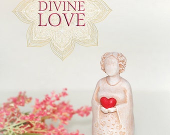 Divine Love - Love Goddess Statue Doula Midwife Gift Figurine Goddess Sculpture Pagan Altar Birth Art Blessingway Womb blessing