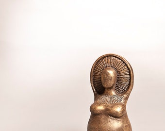 Sun Goddess Statue: Fertility Altar Sculpture, Birth Art Gift