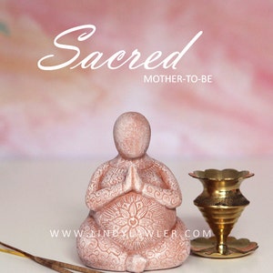 Sacred Mother to be - Fertility Goddess Statue Gift for Midwife Figurine Goddess Sculpture Birth Gift Announcement Blessingway Womb blessing