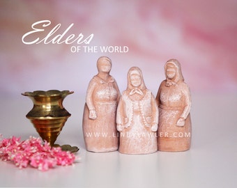 Grandmother Figurine - Travel Souvenir Miniature Sandplay Greece Greek Mythology Granny Goddess Statue Midwife Doula Gift Dollhouse