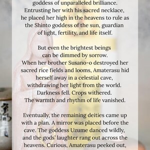 Amaterasu - Japanese Shinto Fertility Goddess Statue, Mother Earth Sculpture, Home Altar Sacred Space image 2