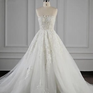 Boho Lace Wedding Dress: Illusion Sheer Off-Shoulder Bridal Gown
