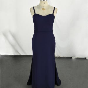 Navy Blue Bridesmaid Dresses Long, Junior Bridesmaid Dresses Long, Modest Bridesmaid Dresses Jumpsuit