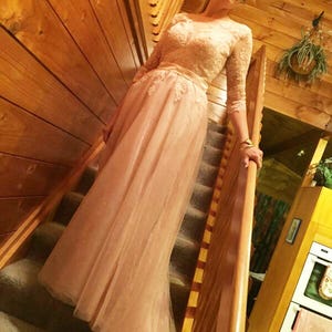 Blush Pink Lace Applique Prom Dress: Elegant Summer Evening Gown