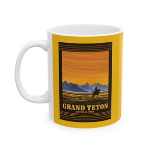 Grand Teton Coffe Mug, National Parks, Wyoming Mug, Camping, Hiking, Road Trip, Coffee Gift, Camping Gear, RV Gear,Cabin Decor,Camping Gift