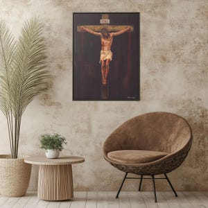 Jesus Wall Art Religious Wall Decor Christian Home Decor Pastor Gift Priest Gift Church Decoration Prayer Room Decor Crown of Thorns Art, LDS, Modern Christian Art, Jesus Portrait, LDS Art, Bible Wall Art, Jesus Oil Painting, Bible Verse Wall Art