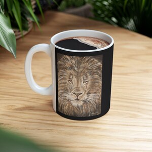 The King Coffee Mug, Lion Coffee Mug, Lion Mug, Big Cat Lover, Lion Lover, Lion Art, Coffee Gift, Wildlife Mug, Animal Mug,Coffee Mugs,Lions