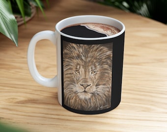 The King Coffee Mug, Lion Coffee Mug, Lion Mug, Big Cat Lover, Lion Lover, Lion Art, Coffee Gift, Wildlife Mug, Animal Mug,Coffee Mugs,Lions