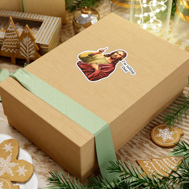 Jesus Sticker Christian Gift Funny Sticker Religious Gift Christian Humor Gift Laptop Sticker Water Bottle Sticker Stocking Stuffer Christmas Gift Idea Religious Humor Gift Pastor Gift Jesus Meme Funny Jesus Gift Christian Humor LDS Art