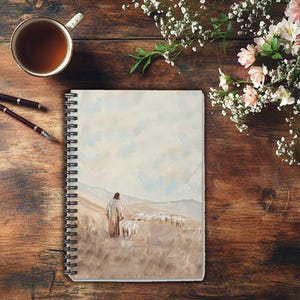 Christian Journal Good Shepherd Notebook Religious Notebook Prayer Journal Bible Study Notebook Sermon Notes Church Supplies Pastor Gift