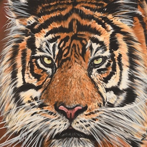 Tiger Painting, Tiger Canvas Art, Tiger Cat Wall Art, Tiger Lovers Art Print, Tiger Art, Tiger Artwork, Big Cat Painting, Original Fine Art