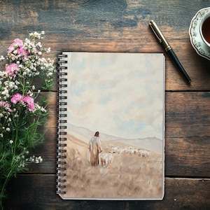 Christian Lamb Notebook God Notebook Jesus Journal Christian Journal Prayer Journal Jesus Notebook Religious Gift Spiritual Journal Bible Study Notebook Sunday School Supplies Church Gift Pastor Gift